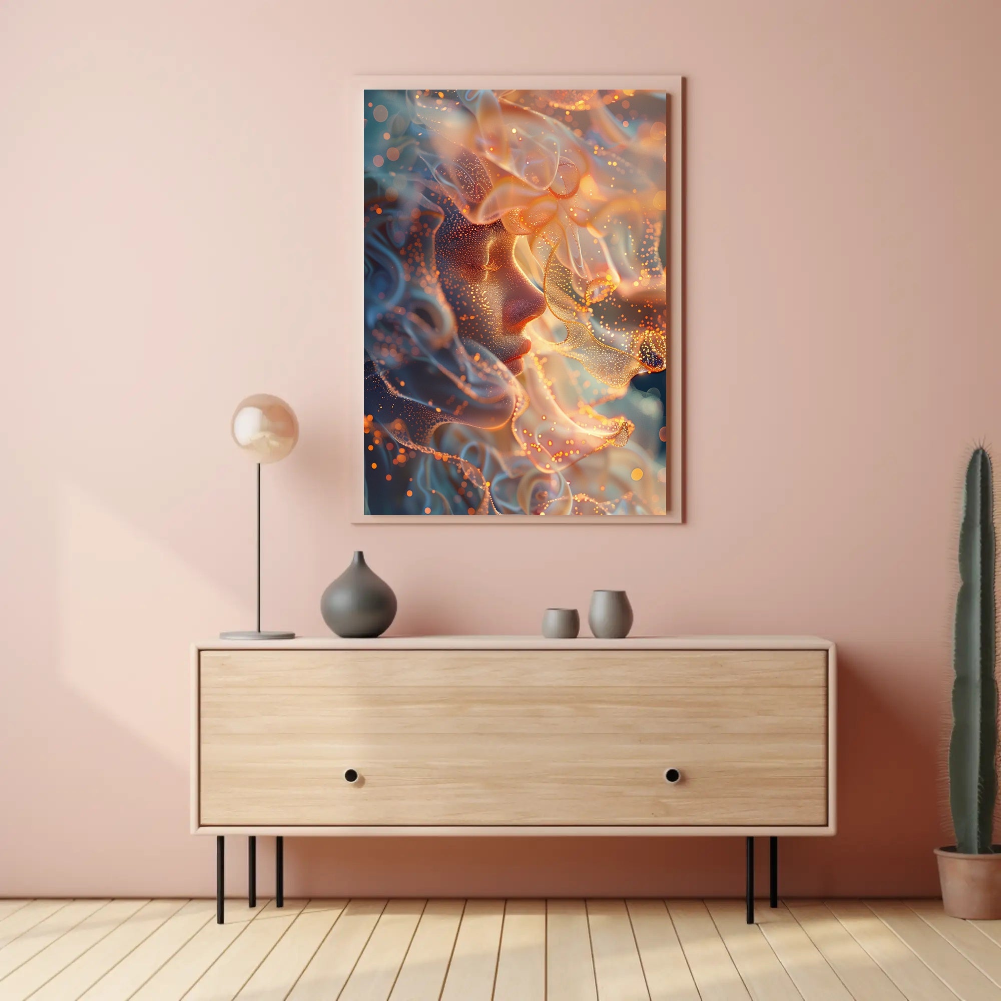 Mystical Wizard in Enchanted Library Poster PosterGoat