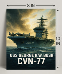USS George H.W. Bush CVN-77 Poster PosterGoat