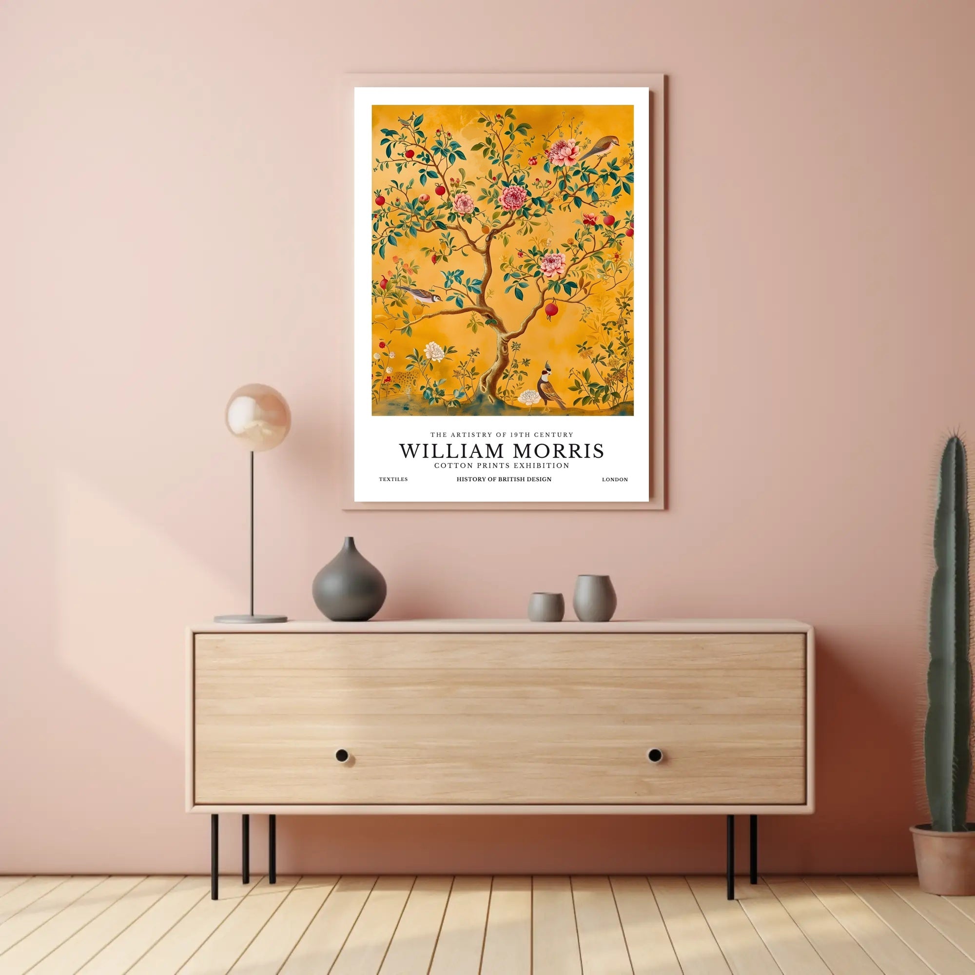William Morris Vintage Cotton Prints Cultural Heritage Poster