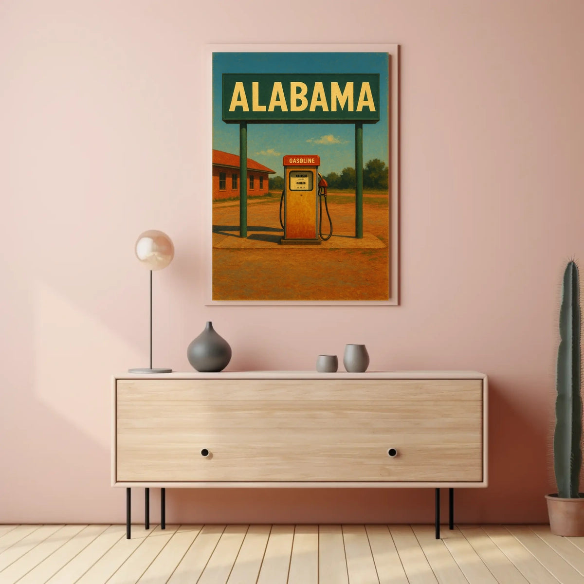 Alabama Gasoline Station Poster