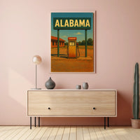 Alabama Gasoline Station Poster