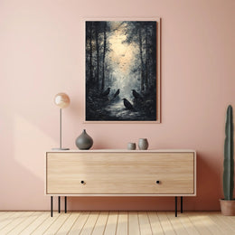 Enchanted Forest With Ravens Poster