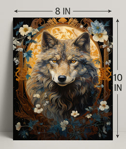 Majestic Wolf Portrait Poster PosterGoat