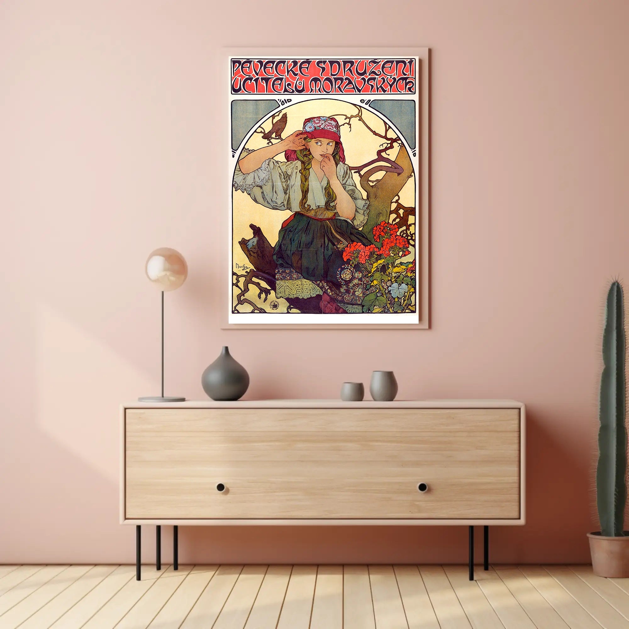 Moravian Singing Teachers Poster Art Nouveau Print