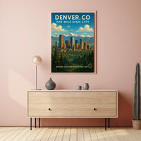 Denver, Co The Mile High City Poster