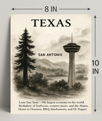 Texas The Lone Star State Poster PosterGoat