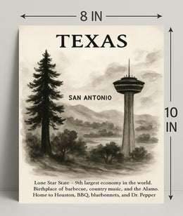 Texas The Lone Star State Poster PosterGoat