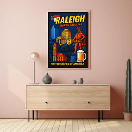 Raleigh, North Carolina Poster PosterGoat