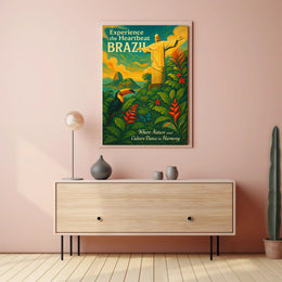 Experience The Heartbeat Of Brazil Poster