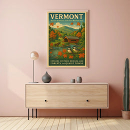 Vermont Charm Wall Art Poster Decor