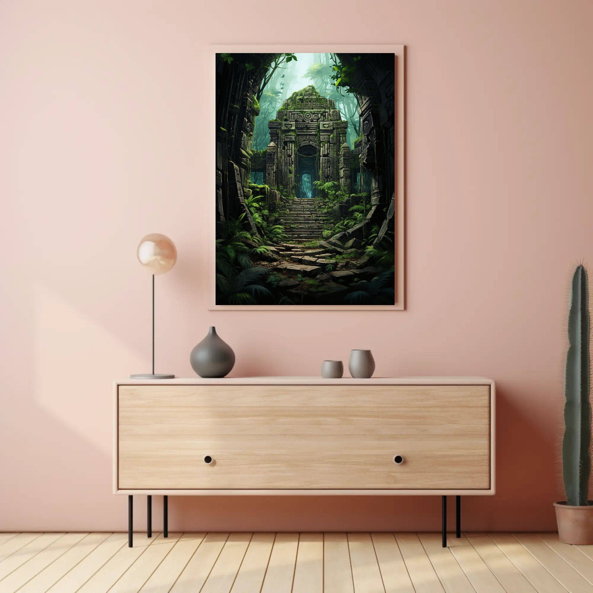 Ancient Jungle Ruins Poster