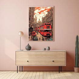 London Street Scene Poster