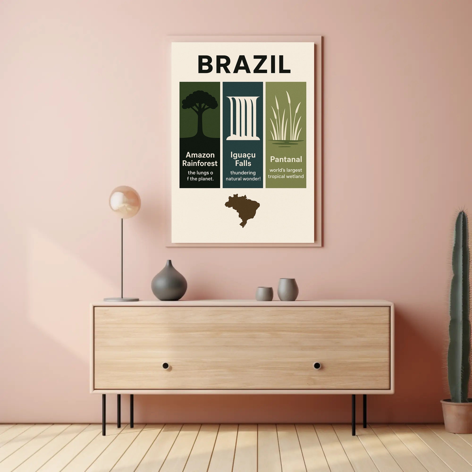 Wonders of Brazil Poster PosterGoat