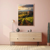 Tuscany Vineyard Landscape Travel Poster
