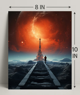 Journey To The Cosmic Tower Poster PosterGoat