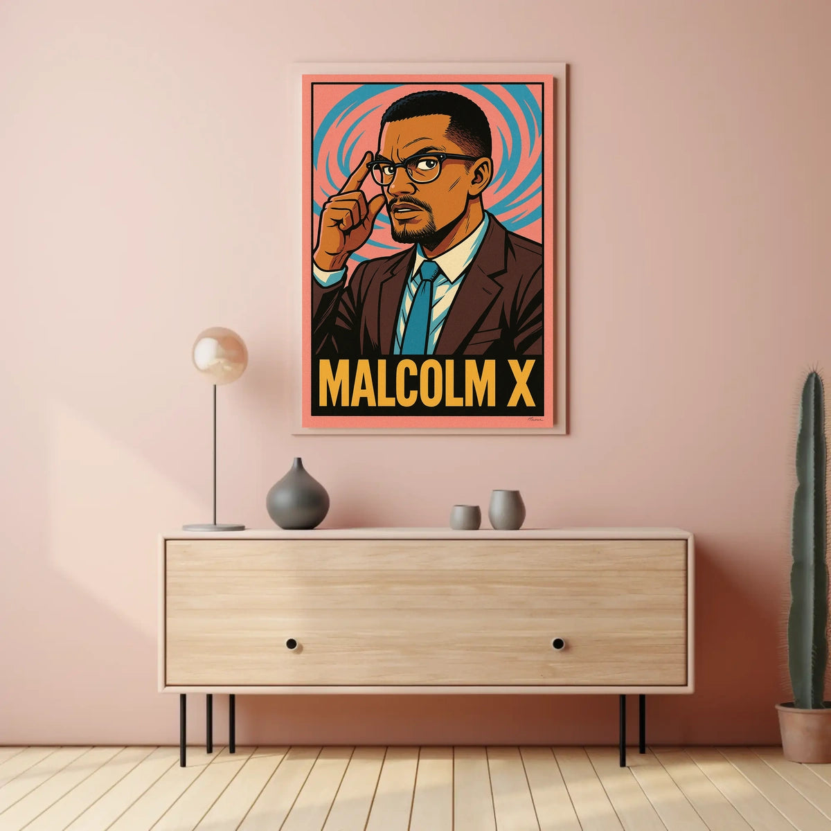 Malcolm X Iconic Leader Poster