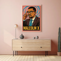 Malcolm X Iconic Leader Poster
