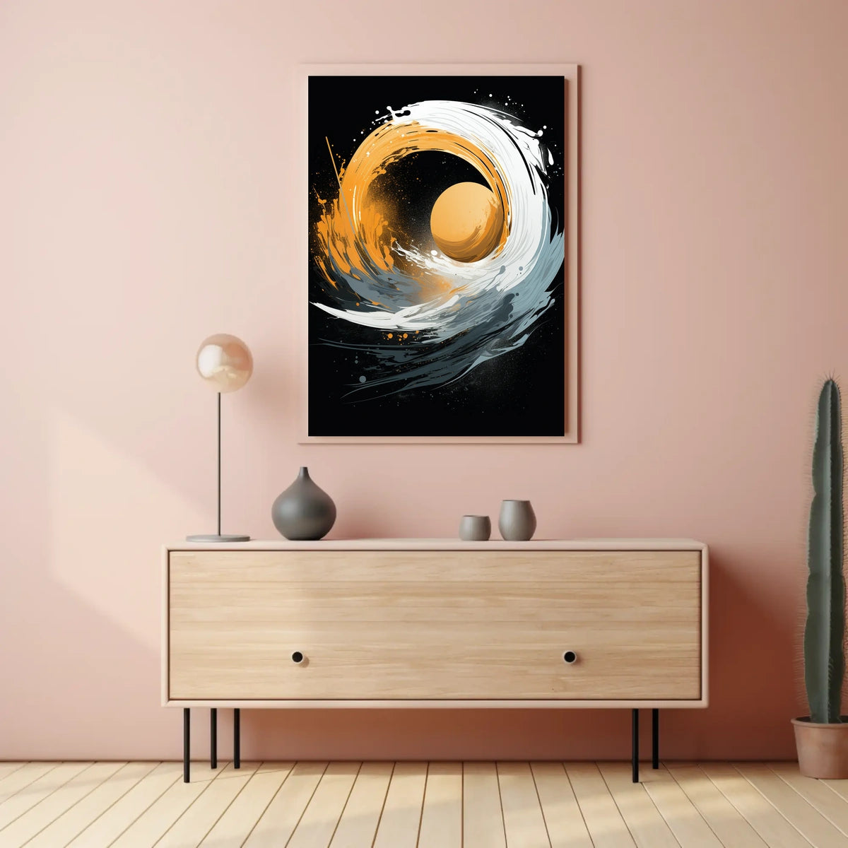 Dynamic Wave Vortex Abstract Art Print Poster
