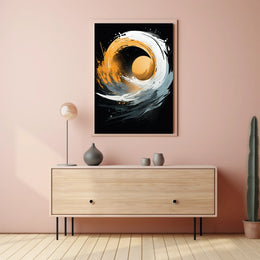 Dynamic Wave Vortex Abstract Art Print Poster