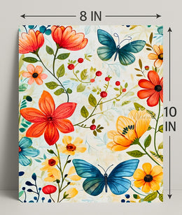 Vibrant Floral Garden: Watercolor Art Poster for Homes