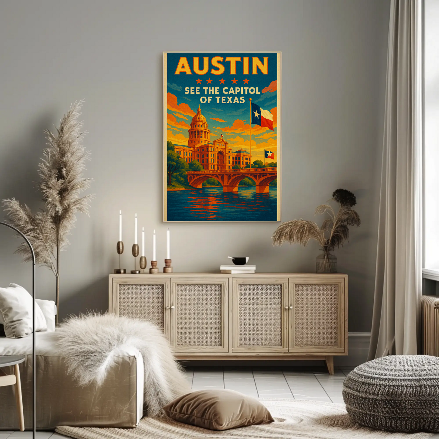 Austin Texas Capitol Travel Poster