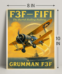Grumman F3F The Barrel-Rolling Bulldog Poster PosterGoat