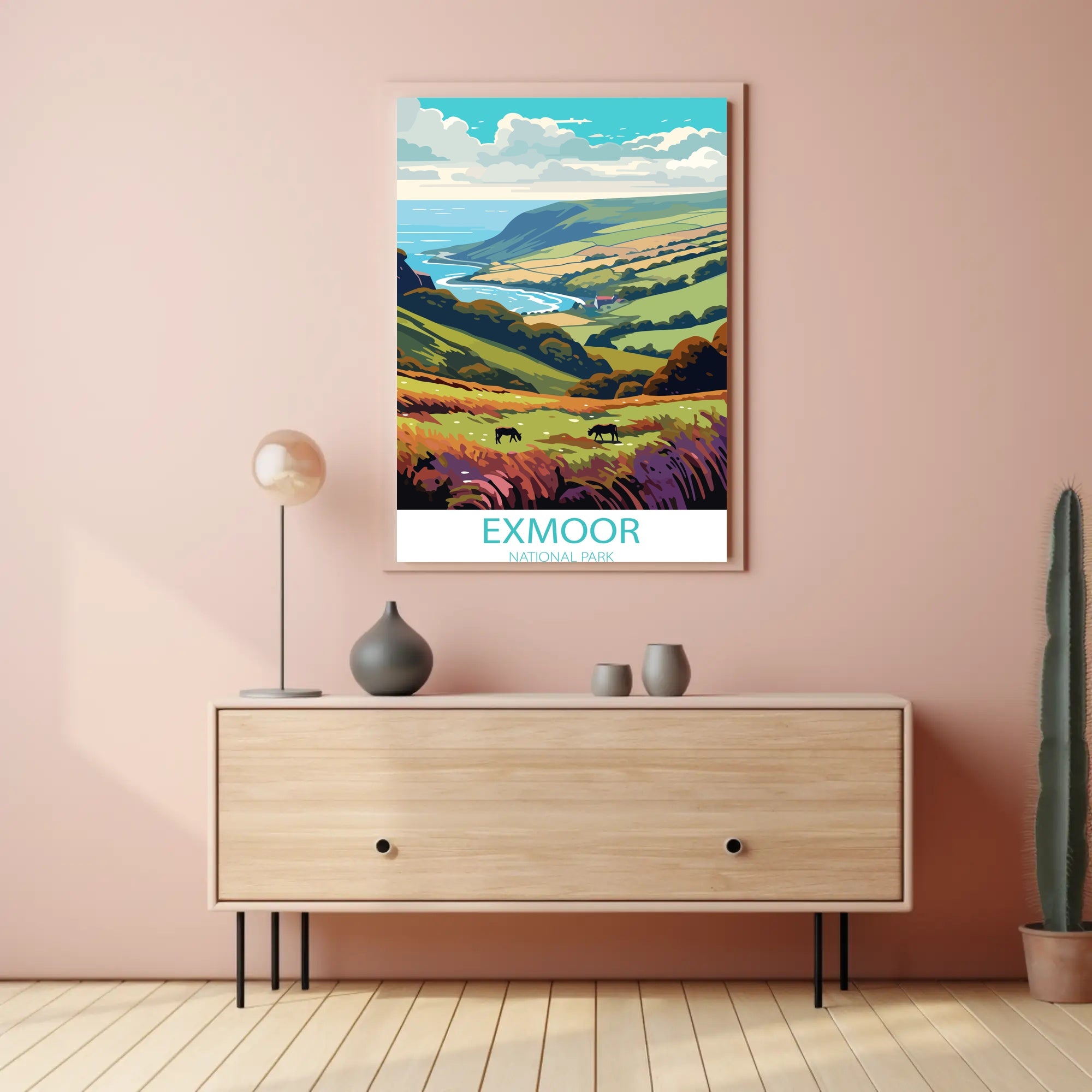 Exmoor National Park Scenic Landscape National Park Poster