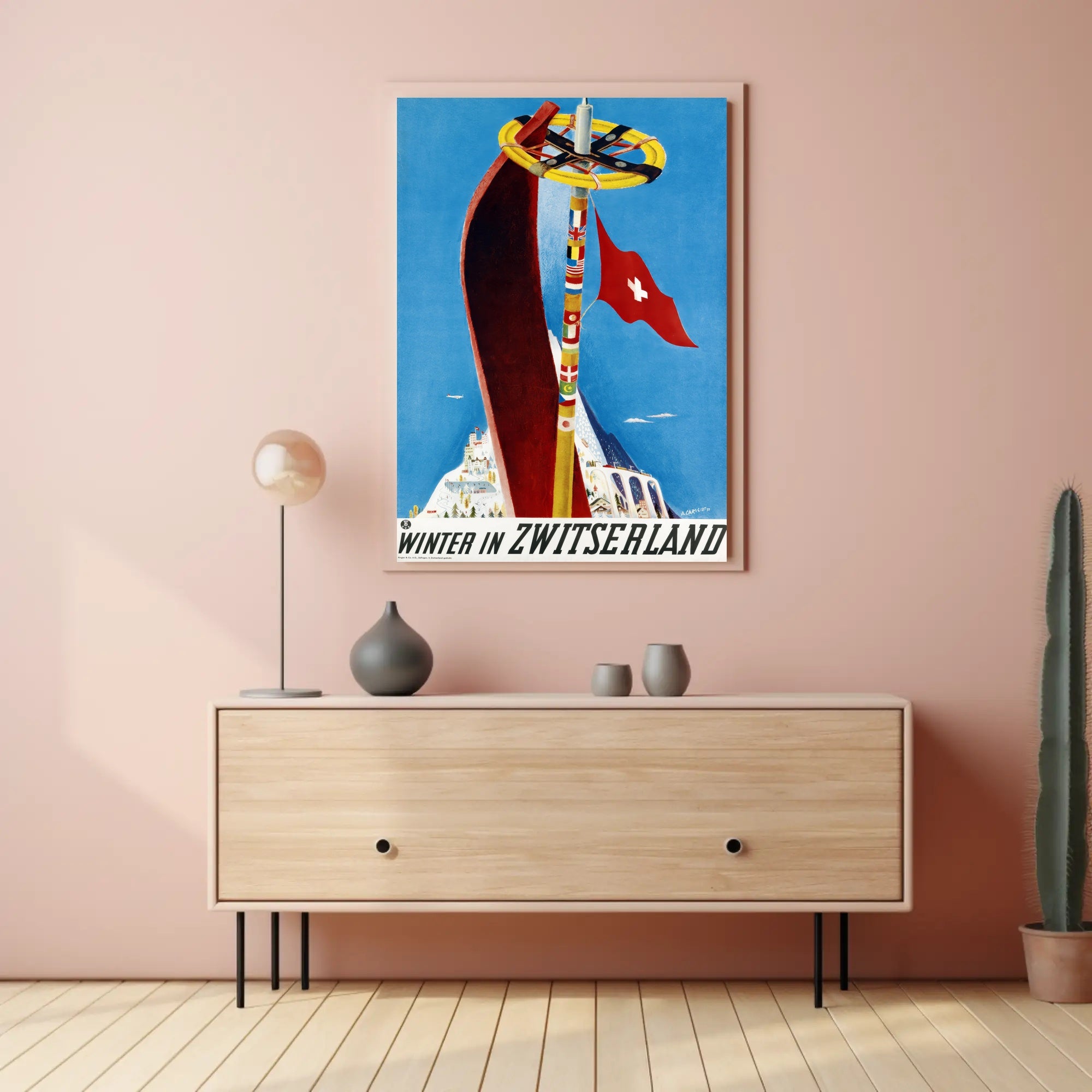 Winter Wonderland in Swiss Alps Travel Poster PosterGoat