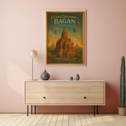 Bagan Pagodas Scenic Dream: Cultural or Heritage Poster