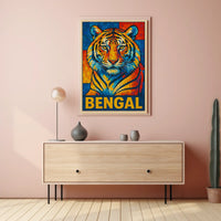 Bengal Tiger Mosaic Poster