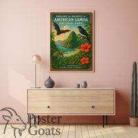 American Samoa Vintage National Park Travel Poster