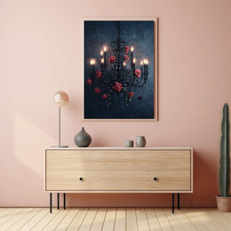 Chandelier Of Roses Poster