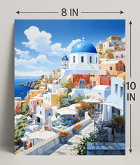 Santorini Serenity Poster