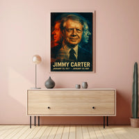 Jimmy Carter 39th President of the United States Double Exposure Poster
