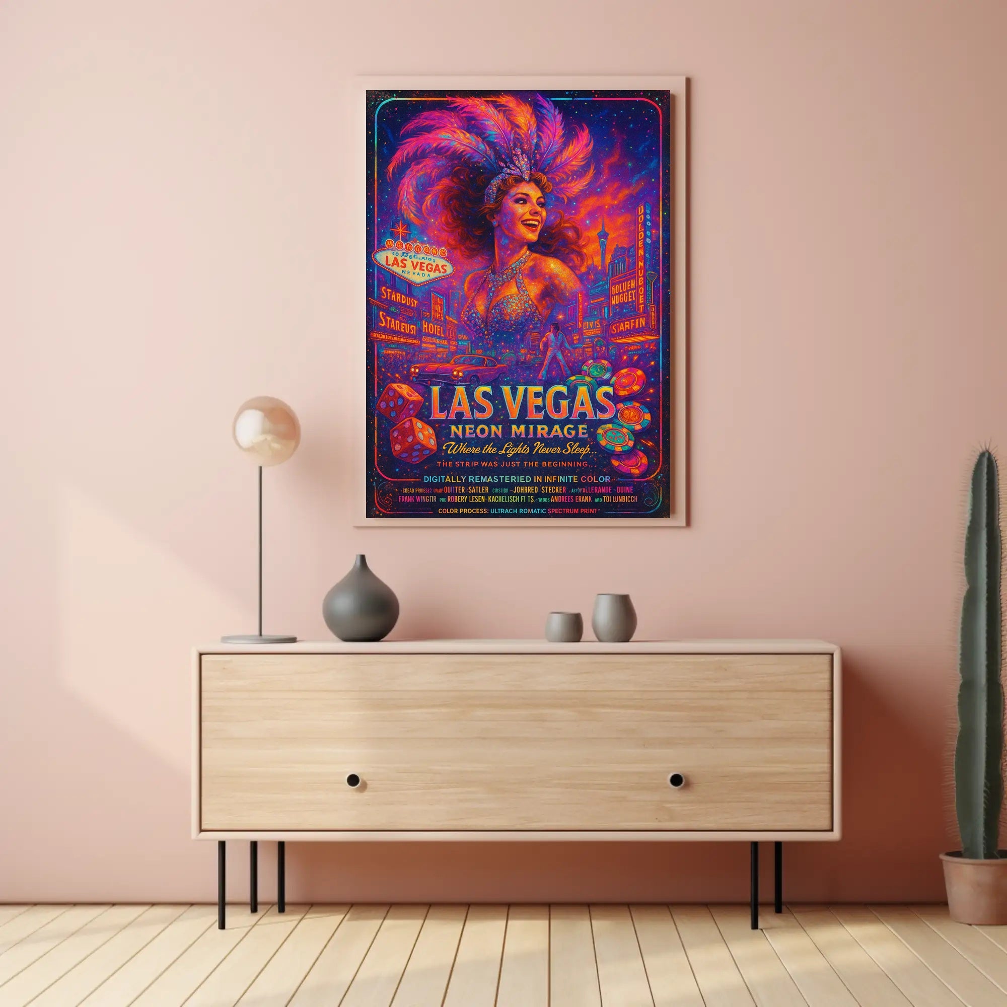 Neon Mirage: Las Vegas Poster PosterGoat