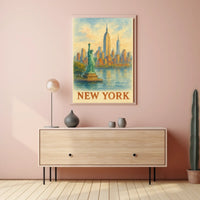 New York Water Color Poster