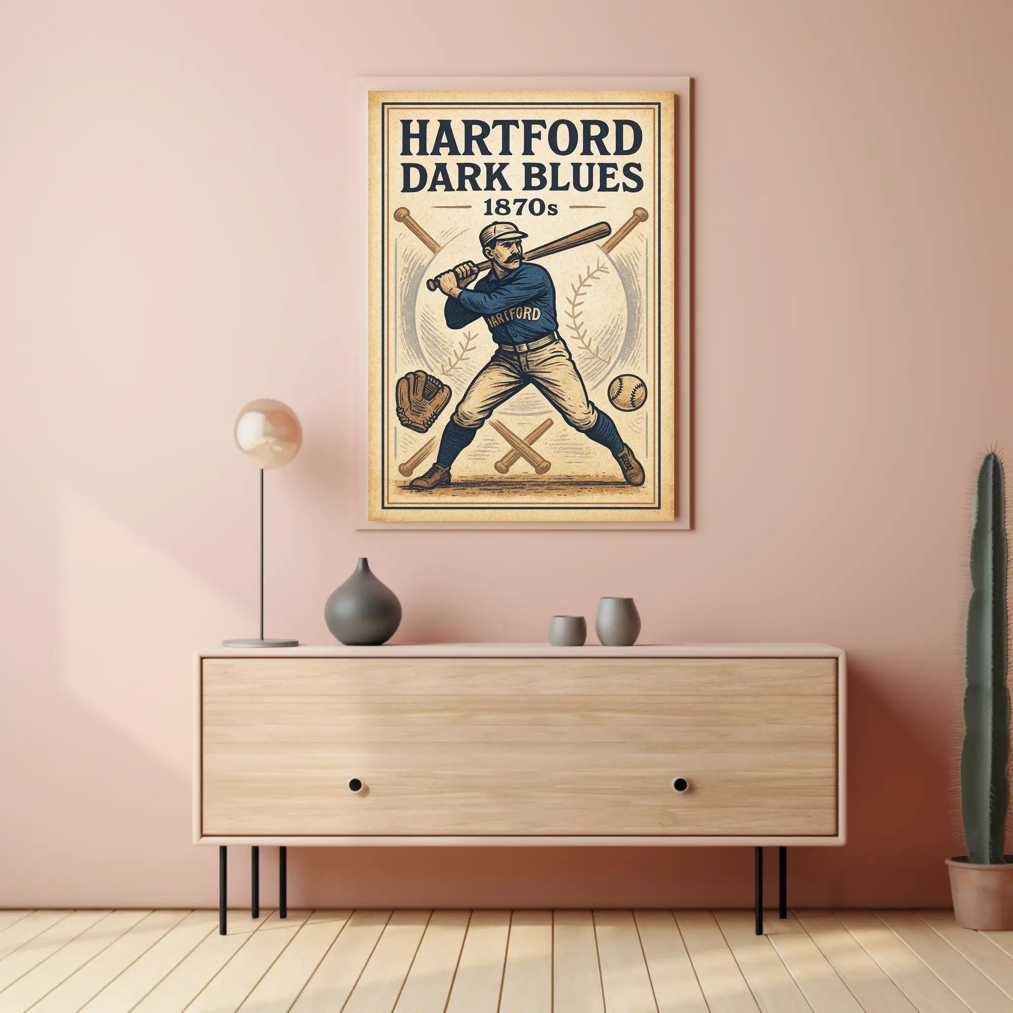 Hartford Dark Blues 1870s Baseball Poster PosterGoat