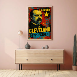 Grover Cleveland 24th President of the United States Graffiti Pop Art Poster
