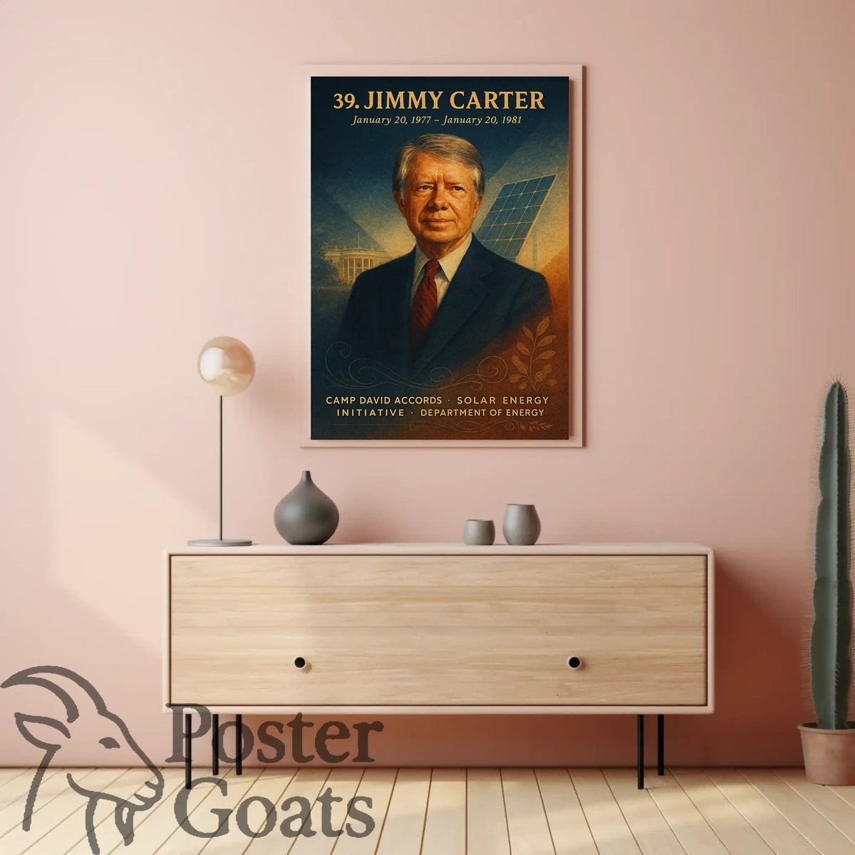 Jimmy Carter Historical Presidency Vintage Poster