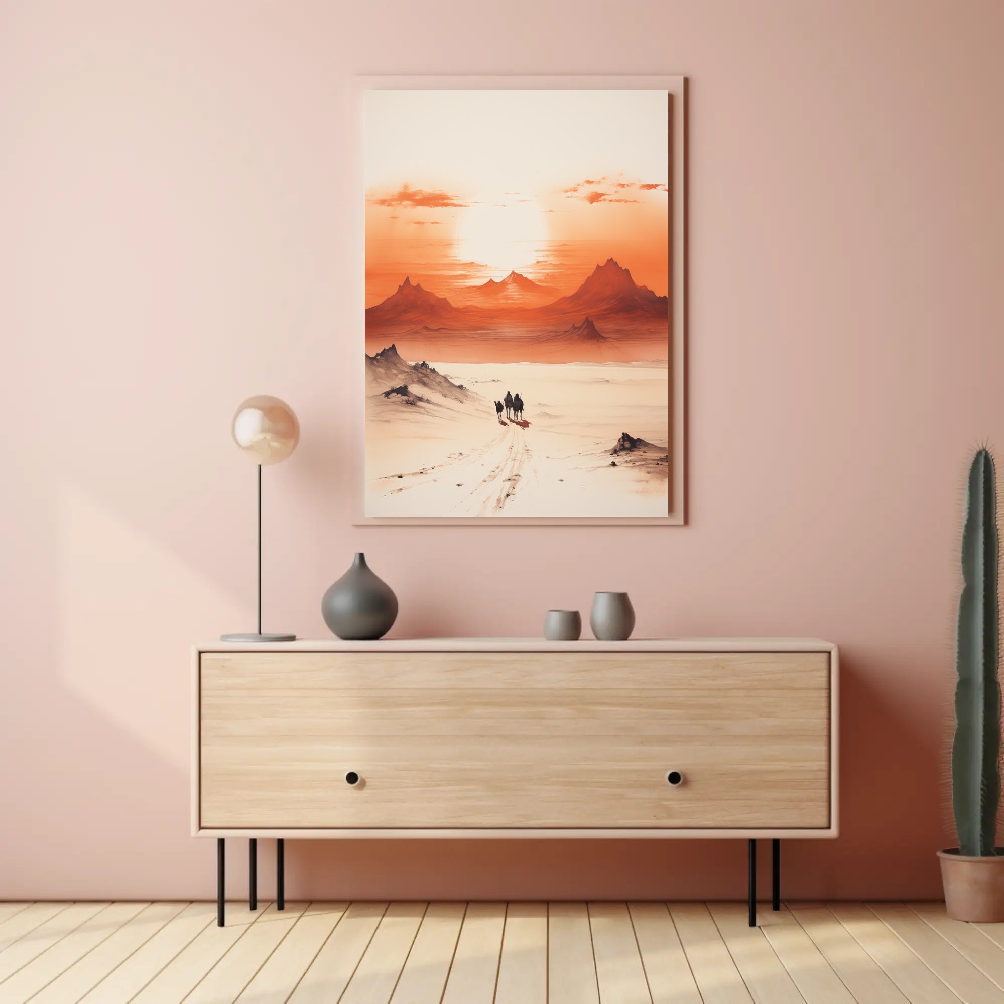 Desert Journey At Sunset Poster