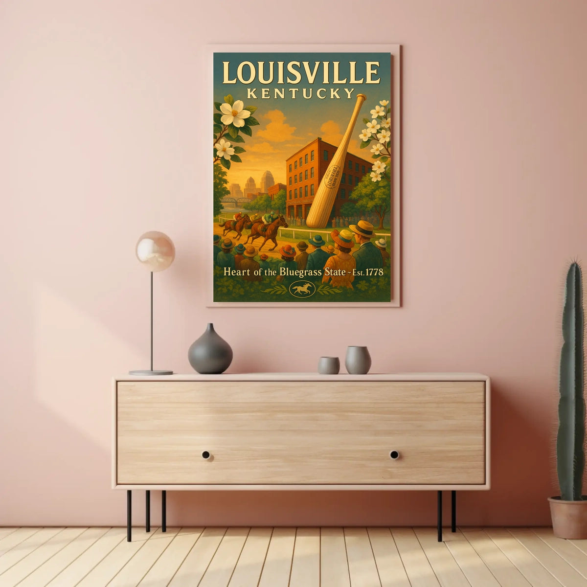 Louisville, Kentucky Heart of the Bluegrass State Poster