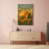 Louisville, Kentucky Heart of the Bluegrass State Poster