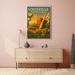 Louisville, Kentucky Heart of the Bluegrass State Poster