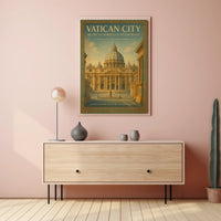 Vatican City Architectural Travel Poster Print