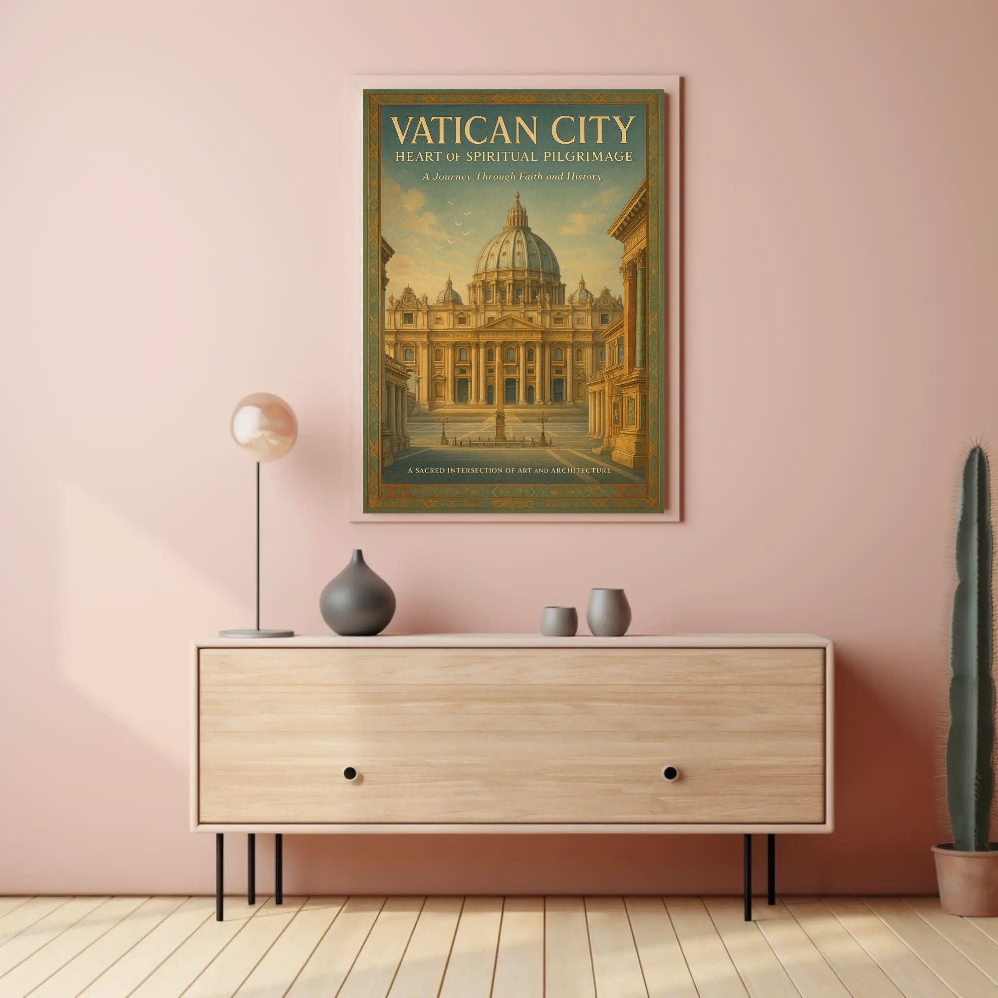 Vatican City Architectural Travel Poster Print