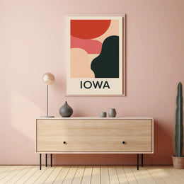 Abstract Iowa Poster