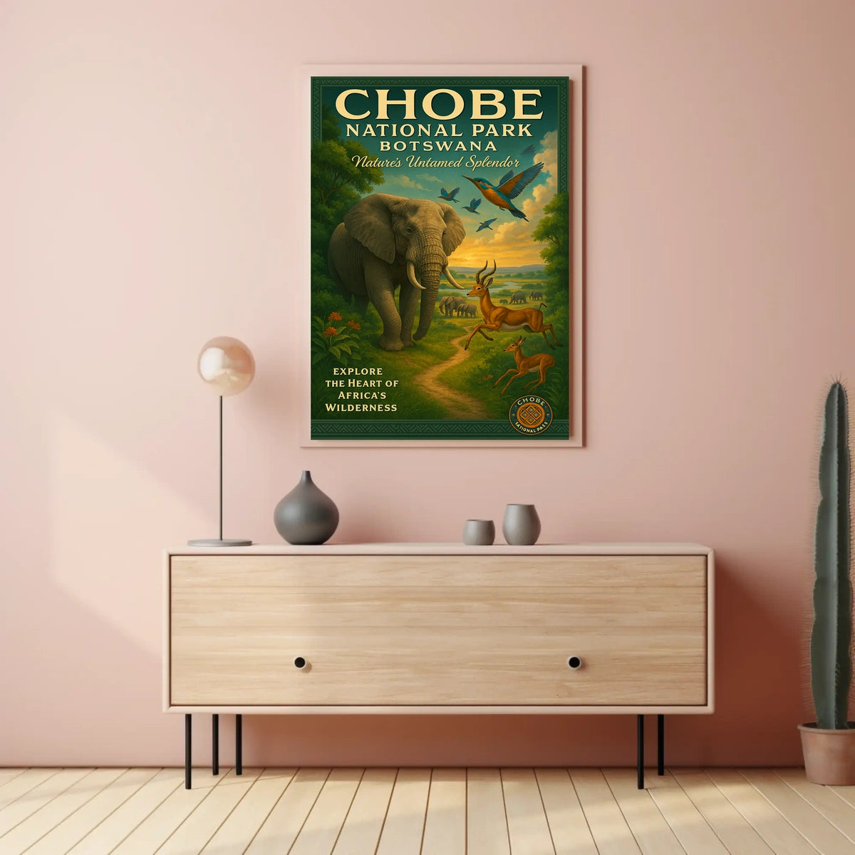 Explore the Heart of Africas Wilderness Poster