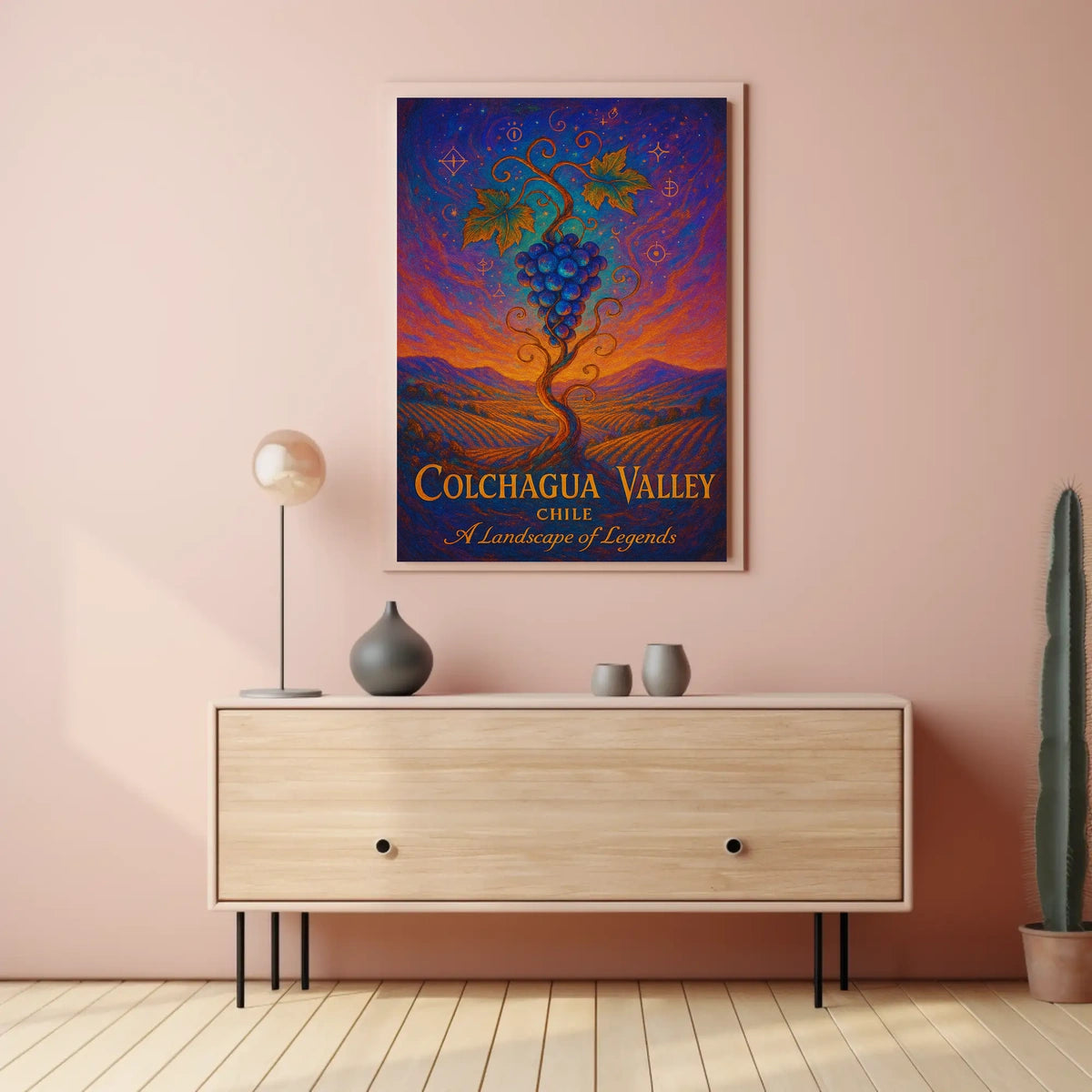 Colchagua Valley Vineyard Art: Mystical Chilean Landscape