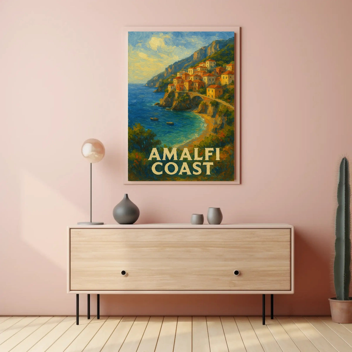 Amalfi Coast Poster Art Print For Home Decor And Gift