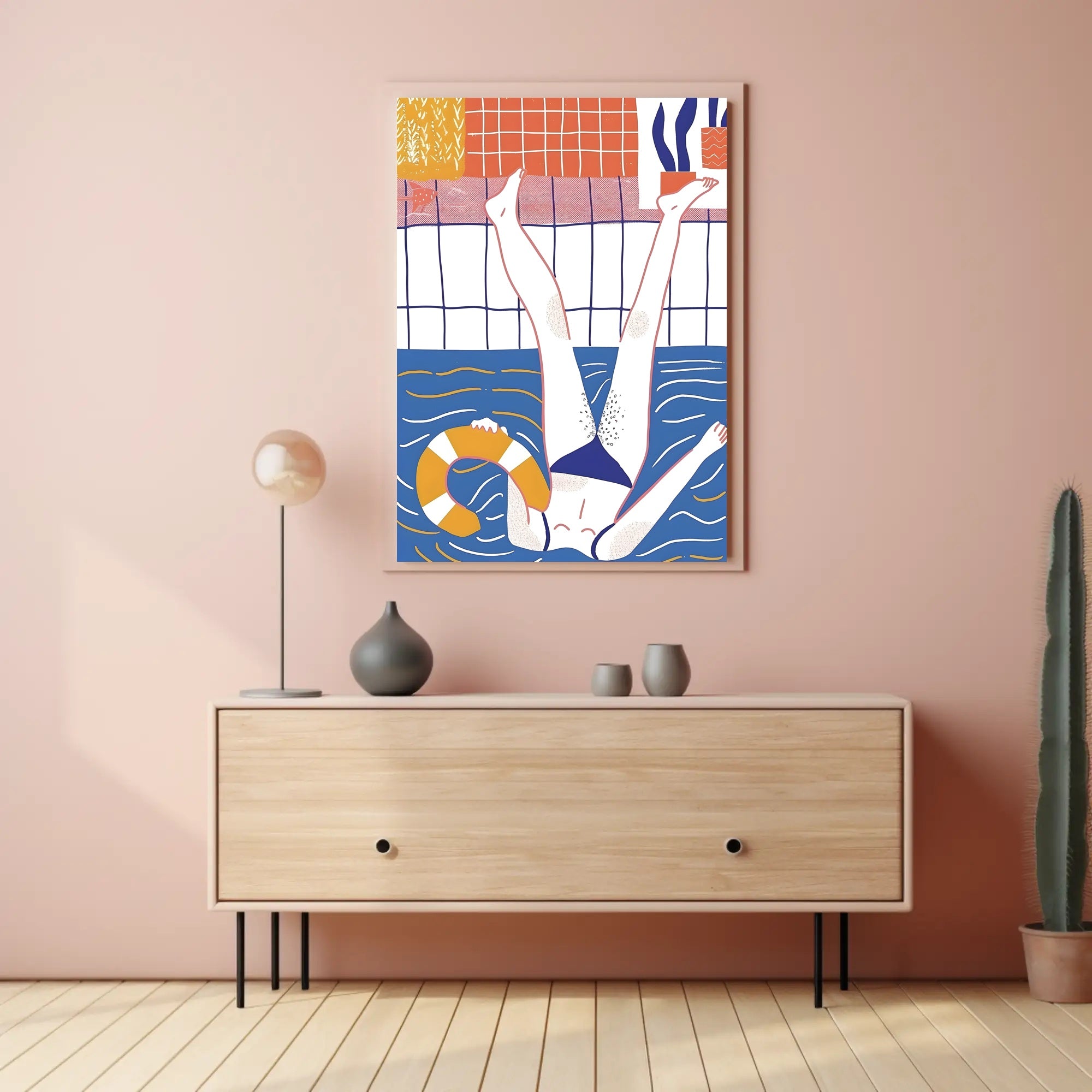 Poolside Relaxation Poster